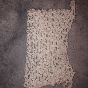 Homemade off the shoulders spaghetti strapped crop top.